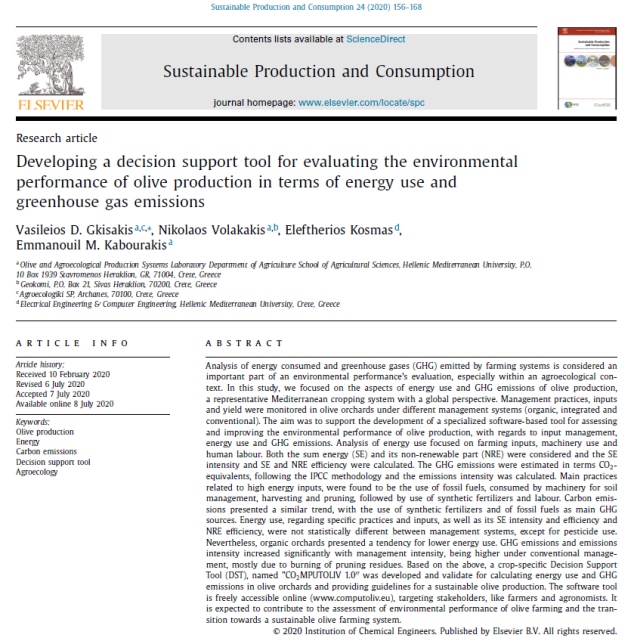 New scientific article published in Sustainable Production and Consumption Journal