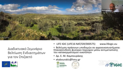 Life IGIC project in the online seminar "Improvement of habitats for Bonelli’s eagle"